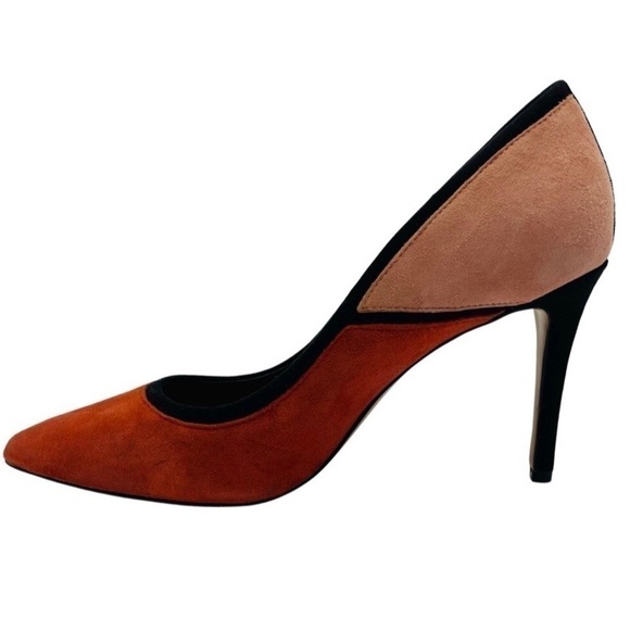 Aldo Suede Leather Color Block Heels Pumps, Sz 6.5 - Picture 1 of 15